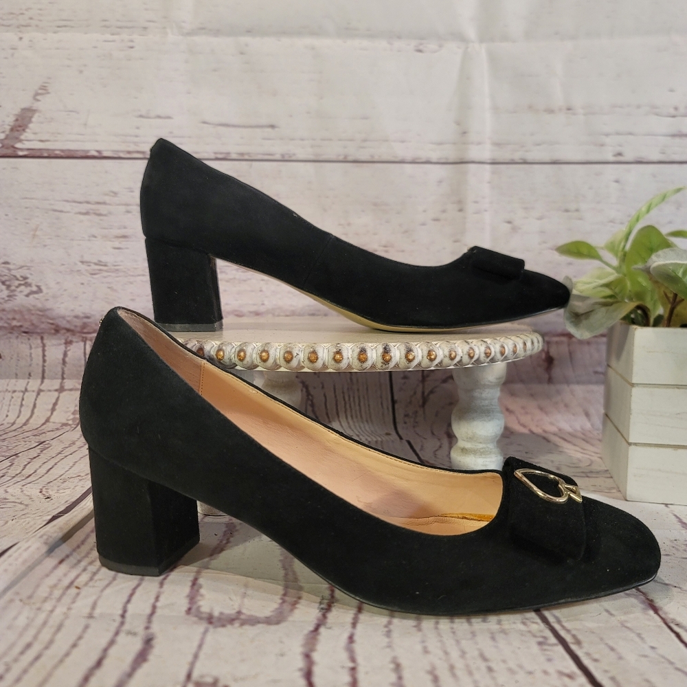 Kate Spade New York Benice Black Suede Women's Pump Shoes Size 10M - Picture 7 of 13